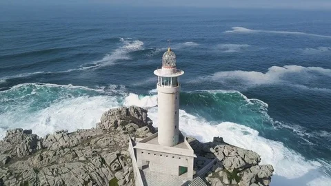 Aerial view of white lighthouse 動画素材 81767610