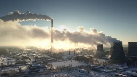Aerial view white steam clouds creep close to ground 스톡 동영상 102604362