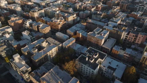 Aerial view of Williamsburg, Brooklyn Stock Footage 296767702
