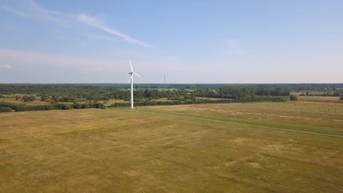 Aerial view of wind farm Video stock 92785580