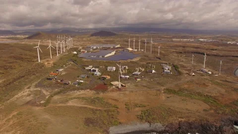 Aerial view of wind turbines Stock Footage 237485072