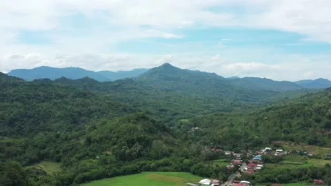 Aerial view of a winding road in Camba Maros, South Sulawesi Indonesia Stock Footage 238658656
