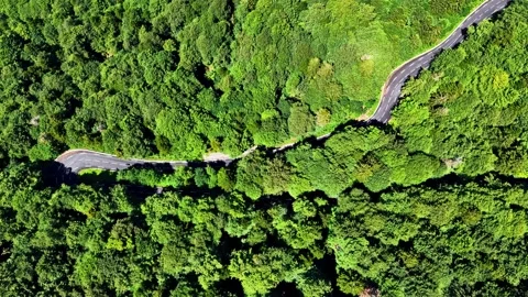 Aerial view of the winding road at Col d'Aubisque, France. Stock Footage 340264283