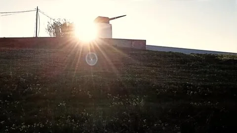 Aerial view of a windmill Stock Photos