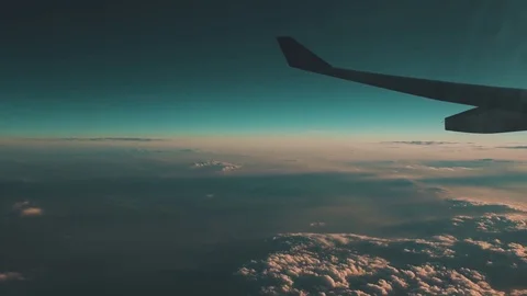 Aerial view from the window of an airplane 스톡 동영상 85094468