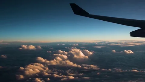 Aerial view from the window of an airplane 스톡 동영상 85095866