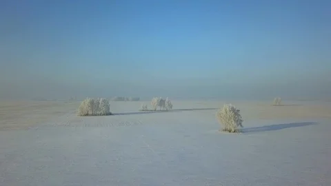 Aerial view winter 2 Stock Footage 98092167