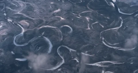Aerial view of a winter landscape. Stock Footage 120030469