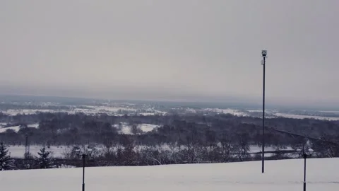 Aerial view of winter landscape Stock Footage 168478171