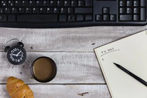 Aerial view workspace Stock Photos