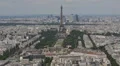 Aerial View World Famous Eiffel Tower, Natural Light Paris Skyline Champ de Mars HD Footage
