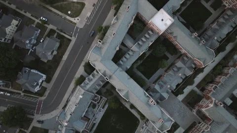Aerial view of Yale University Stock Footage 339643199