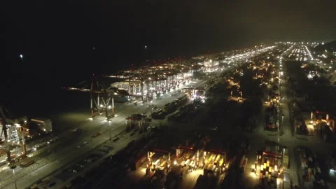 Aerial view of Yangshan port in Shanghai, China Stock Footage 150351653
