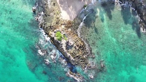 Aerial view of Yanui Beach from the top on sunny day. Phuket, Thailand Stock Footage 315337320