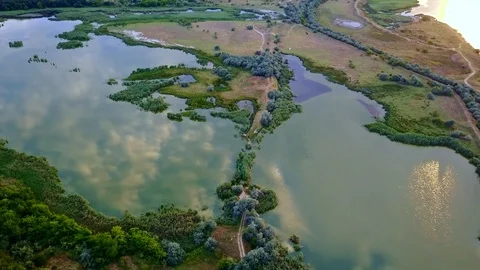 Aerial view of Yatata wildlife protected area Video stock 104114953