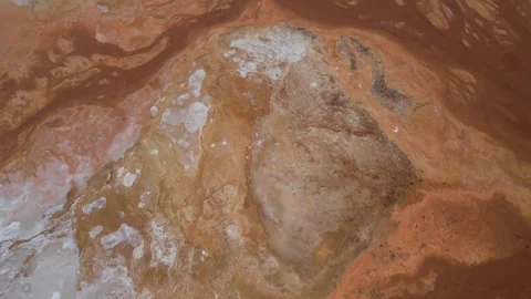 Aerial View of Yikeng Hot Spring Eye of Earth Mang'ya Qinghai China Stock Footage 336386812