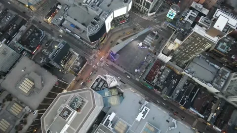 Aerial view of Yonge-Dundas square Stock Footage 147204336