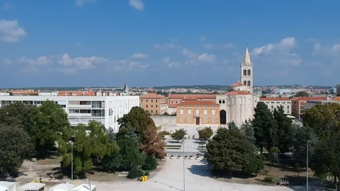 Aerial View Zadar Stock Footage