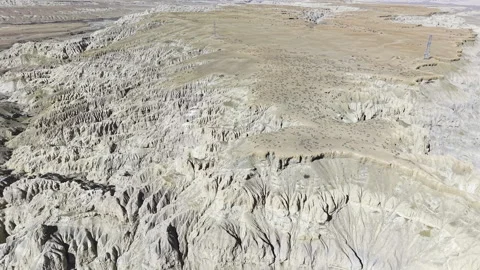 Aerial View of Zanda Earth Forest in Tibet⁠ Vídeo Stock 340504636