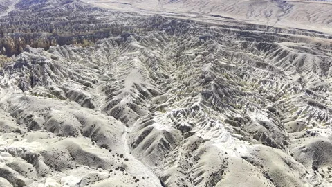 Aerial View of Zanda Earth Forest in Tibet⁠ Video stock 340504769
