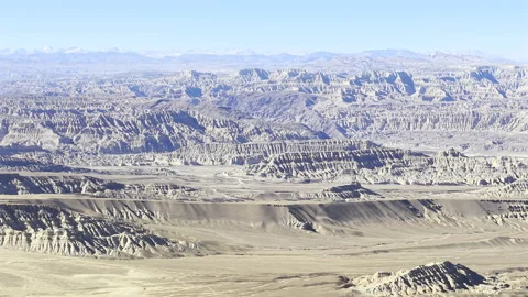 Aerial View of Zanda Earth Forest in Tibet⁠ Stock Footage 340507357