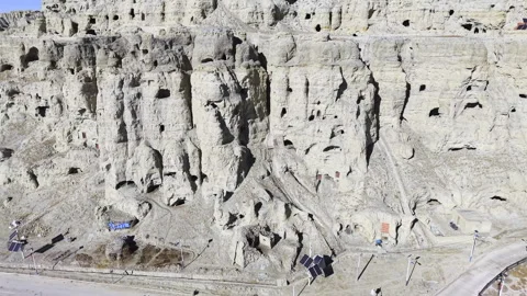 Aerial View of Zanda Earth Forest in Tibet⁠ Vídeos de archivo 340549291