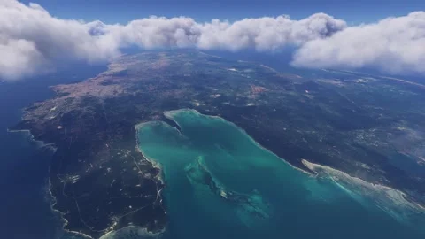 Aerial view of Zanzibar Island. Tanzania Stock Footage 306338101
