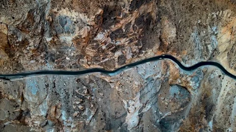 Aerial View Of Zig Zag Road. Stock Footage 269509212
