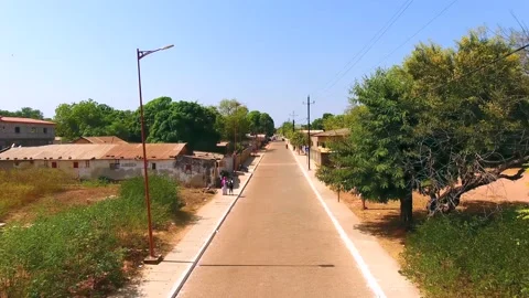 Aerial view of Ziguinchor Stock Footage 151360952