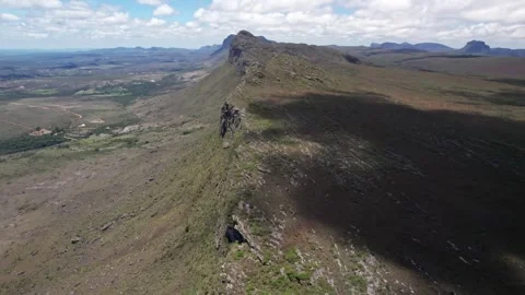 Aerial Viewpoint of Vast Mountain Range and Scenic Landscape from Above Stock Footage 332725114