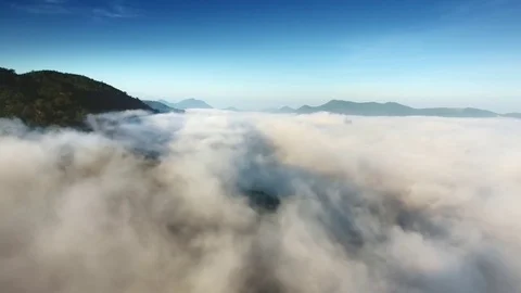 Aerial views above the clouds Stock Footage 80337525