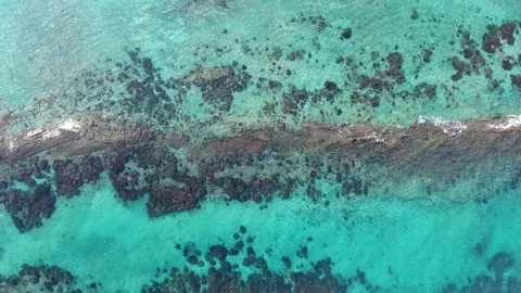 Aerial views from the beach and reef of Cabo Pulmo, Mexico. 库存影片 79649091