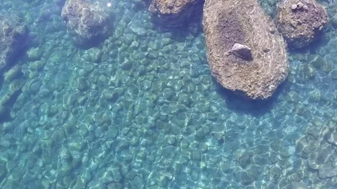 Aerial views from the beach and reef of Cabo Pulmo, Mexico. Vidéo 79737768