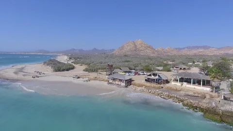 Aerial views from cabo pulmo, Baja California Sur, Mexico. Vidéo 79474247