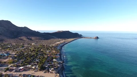 Aerial views from cabo pulmo, Baja California Sur, Mexico. 库存影片 79639765