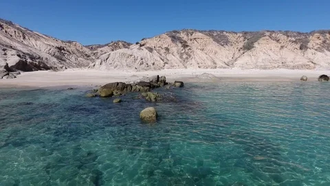Aerial views from cabo pulmo, Baja California Sur, Mexico. Vidéo 79955827