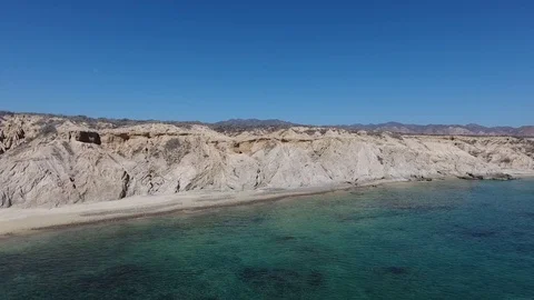 Aerial views from cabo pulmo, Baja California Sur, Mexico. 库存影片 80090935