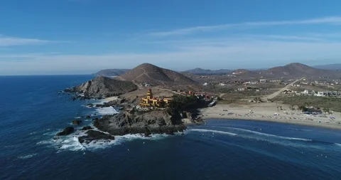 Aerial views of cerritos beach 库存影片 86833246
