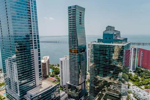 Aerial Views of ECHO Brickell Stock Photos