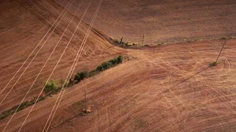 Aerial views of fields Stock Footage 9088329