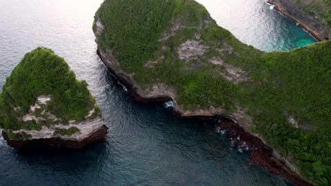 Aerial Views of Hidden Inlets and Cliffs, Nusa Penida Stock Footage 237973679