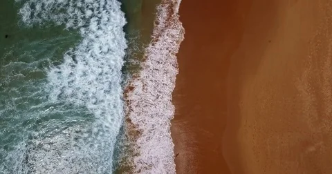 Aerial views of Mona Vale Beach in Sydney Australia Stock-Footage 84675189