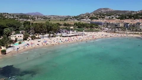 Aerial views of Moraira. Drone video Alicante, Spain Stock Footage 314683404