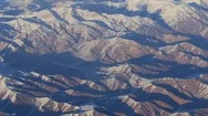 Aerial Views In Mountain From The Plane Window. Hindu Kush Mountain, Afghanistan Stock Footage