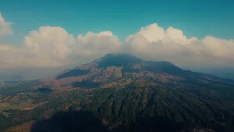 Aerial views of Nepal van Java. Sumbing Mountain Indonesia Stock Footage 288619103