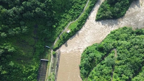 Aerial Views River Flow Stock Footage 259534008
