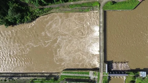 Aerial Views River Flow Stock Footage 259534773