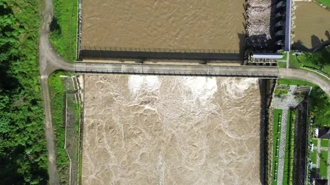 Aerial Views River Flow Stock Footage 259535726