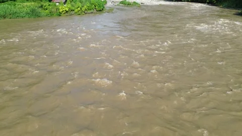 Aerial Views River Flow Stock Footage 259535842