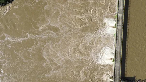Aerial Views River Flow Stock Footage 259536169